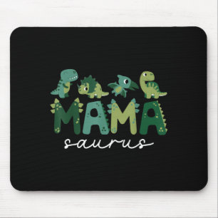 Mama Saurus Mum Dinosaur Three Rex Birthday Boy Mouse Mat