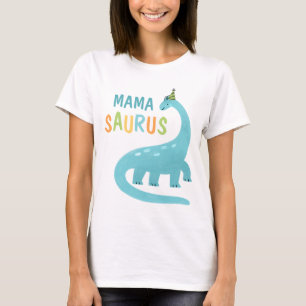 Mama Saurus Mum Of The Birthday Boy Dinosaur  T-Shirt