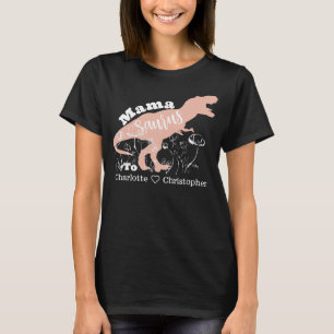 Mama Saurus - Pink T-Rex Silhouette T-Shirt