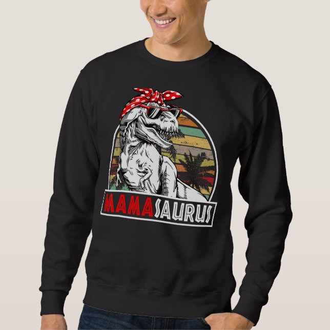 Mama Saurus Rex Dinosaur Mama Saurus Family Matchi Sweatshirt (Front)