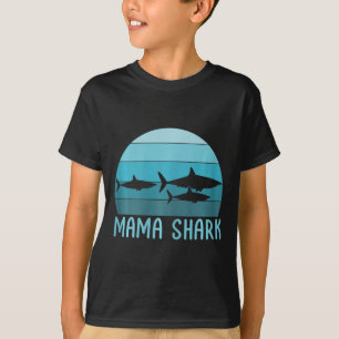 Mama Shark Mum Of 2 Mother's Day T-Shirt