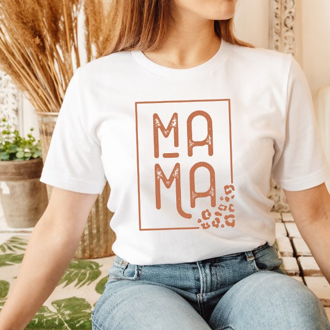 Mama Shirt Leopard Print Mum Graphic Tee for Moms (Creator Uploaded)