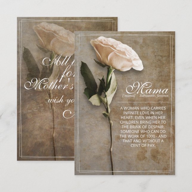 Mama - simply irreplaceable - vintage (Front/Back)