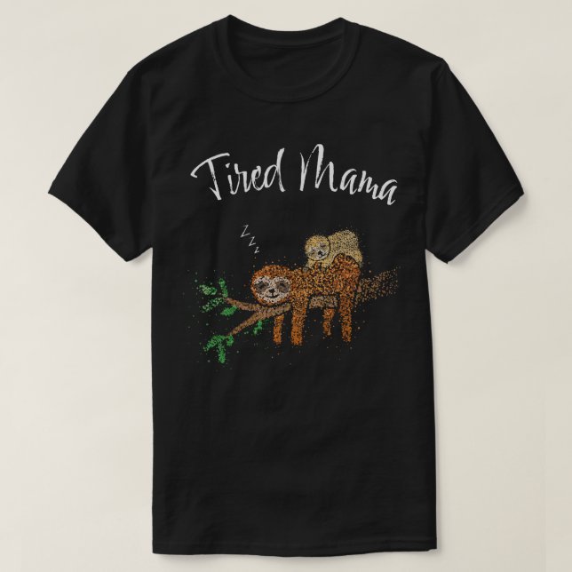 Mama Sloth Expectant Mother Mothers Day T-Shirt (Design Front)