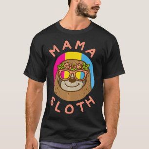 Mama Sloth Panromantic LGBTQ Pride Panseual Pan Fl T-Shirt