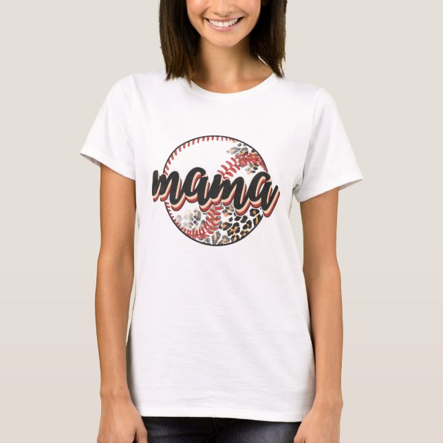 Mama Softball  T-Shirt (Front)