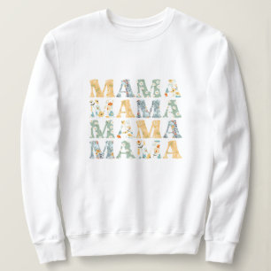 Mama Spring Floral Pullover Sweatshirt for Mum