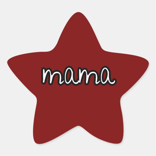 mama  star sticker (Front)