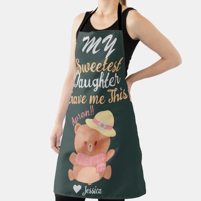Mama & Sweetest Daughter Names Personalised Custom Apron (Insitu)