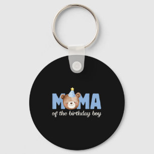 Mama teddy bear 1st birthday boy party family key ring