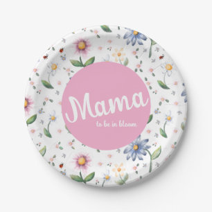 Mama to be in Bloom Paper Plate