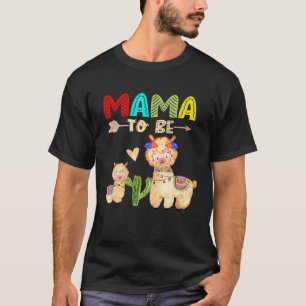 Mama To Be Llama Baby Shower T-Shirt
