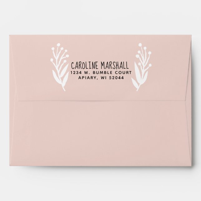 Mama to Bee Baby Girl Shower Invitation Envelope (Back (Top Flap))