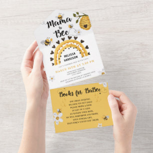 Mama to Bee Baby Shower All In One Invitation
