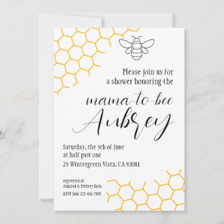 Mama-to-bee Baby Shower Invitation