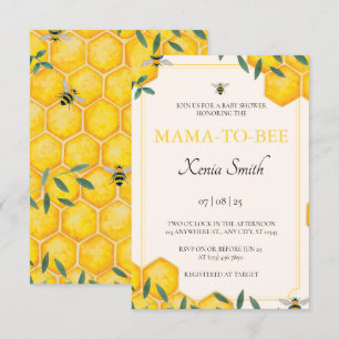 Mama-to-bee baby shower invitation