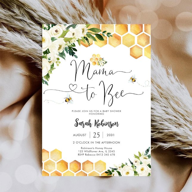 Mama to Bee Baby Shower Invitation (Creator Uploaded)