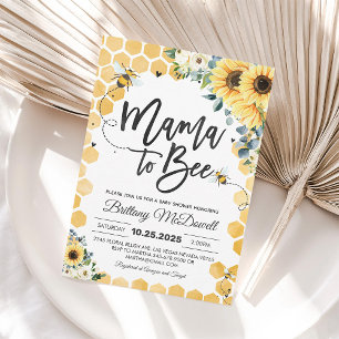 Mama to Bee Baby Shower Invitation
