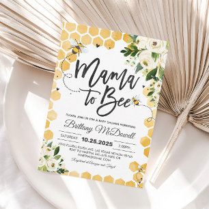 Mama to Bee Baby Shower Invitation   Bumble Bee