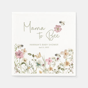 Mama to Bee Baby Shower Napkin