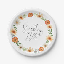 Mama to Bee Baby Shower Paper Plates