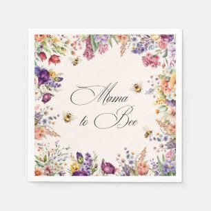 Mama To Bee Floral Baby Shower Napkin