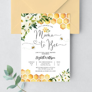 Mama to Bee Gender Neutral Baby Shower Invitation
