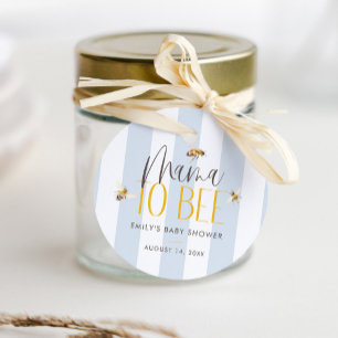 Mama to Bee Honey Blue Baby Shower Favour Tags
