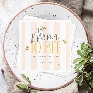 Mama to Bee Honey Gender Neutral Baby Shower Napkin