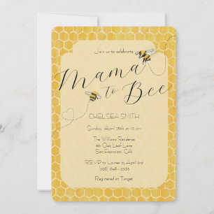Mama to Bee Honeybee Baby Shower Invitation