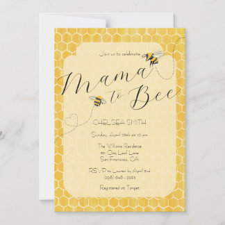 Mama to Bee Honeybee Baby Shower Magnetic Invitation