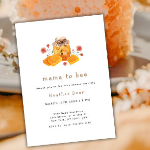 Mama to Bee Little Wildflower Honey Baby Shower Invitation