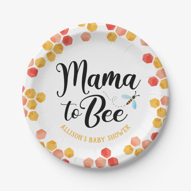 Mama to BEE Paper Plates (Front)