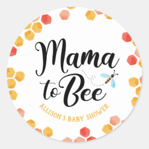 Mama to BEE Paper Plates Classic Round Sticker