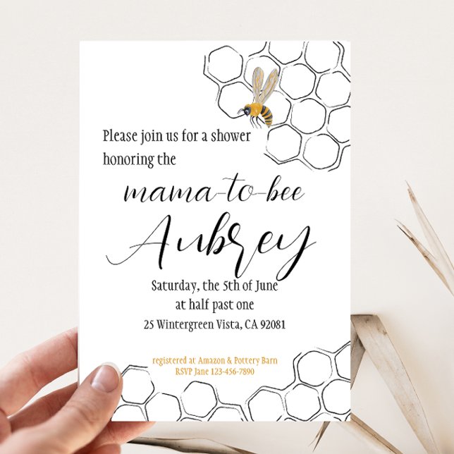 Mama-to-bee Shower Invitation (Creator Uploaded)