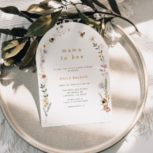Mama to Bee Wildflower Arch Baby Shower Invitation