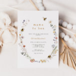 Mama to Bee Wildflower Baby Shower Invitation<br><div class="desc">Celebrate the mum-to-be with this cute floral baby shower invitation featuring a watercolor wildflower frame with tiny wildflowers and bees.</div>