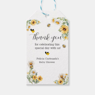 Mama to Bee Yellow flower Bumblebee  Gift Tags