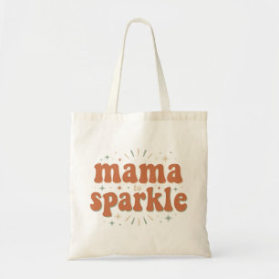 Mama to Sparkle: Retro Groovy Motherhood Sparkle T Tote Bag