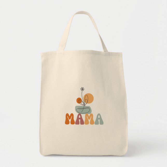 Mama Tote Bag, Gift for Mama, Mum Bag (Front)
