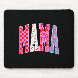 Mama Trendy Chequered Cherries Bow Halloween Famil Mouse Mat