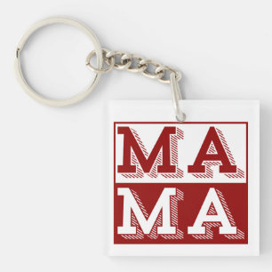 MAMA TYPOGRAPHY MOTHERS DAY GIFT KEY RING