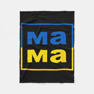 Mama Ukrainian Mom Flag Of Ukraine Proud Mother's  Fleece Blanket