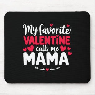 Mama Valentine Cute Romantic Valentines Day Couple Mouse Mat