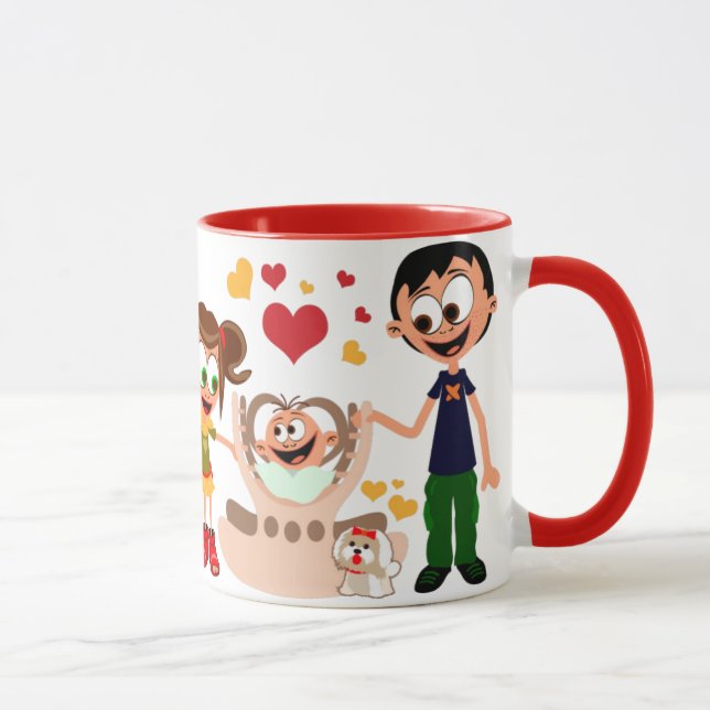 Mama voli bebu (Mummy Loves Baby) Mug 02 (Right)