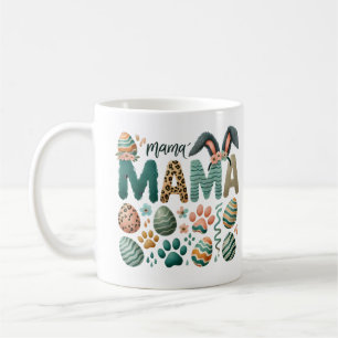 mama watercolor colourful easter eggs coffee mug