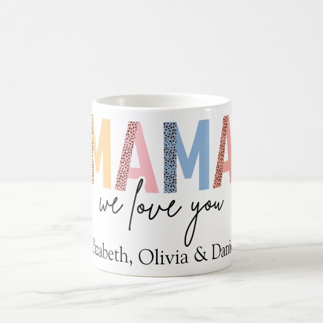 "MAMA, We love you" Mother's Day Colourful Coffee Mug (Center)