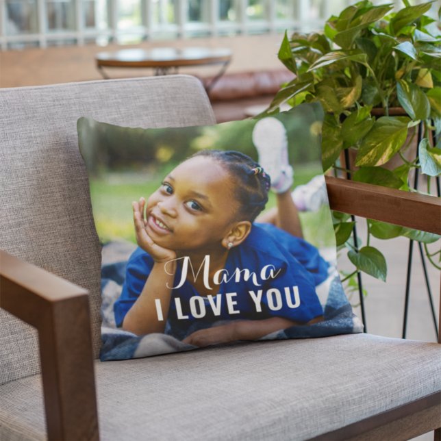 Mama We Love You Personalised Mothers Day Photo Cushion (Creator Uploaded)