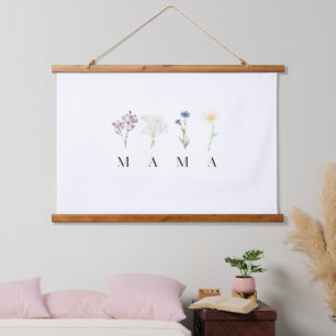 Mama Wild Floral Mother’s Day or Birthday Gift Hanging Tapestry