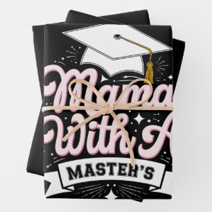 Mama With A Master’s Degree Graduation Mum Wrapping Paper Sheet